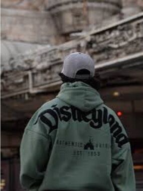 Disney Parks Disneyland Zip Up Green Hoodie Sz XL
(Ago A-2)